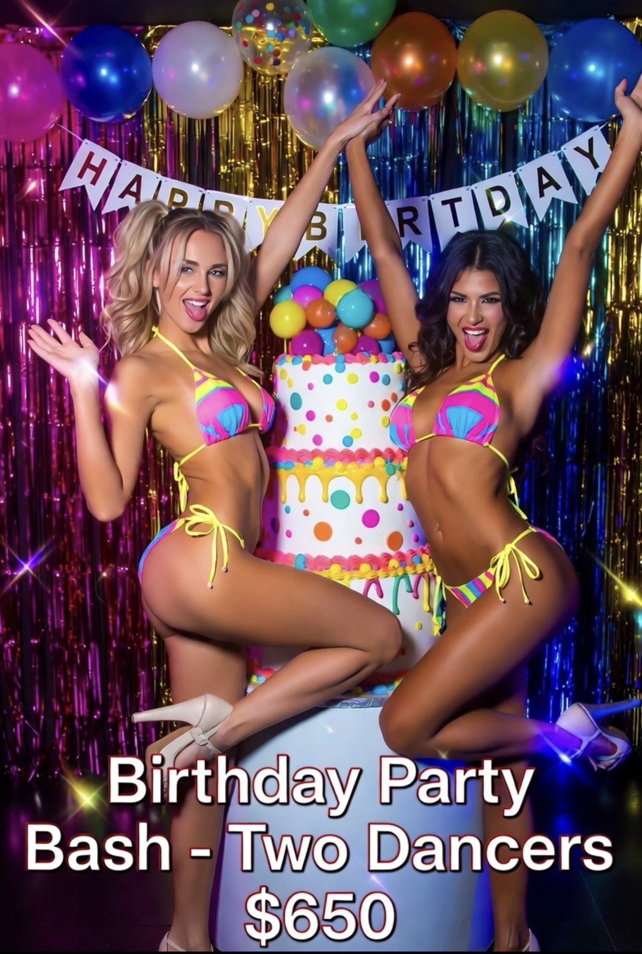 Houston Birthday Party Bash Strippers Two Dancers